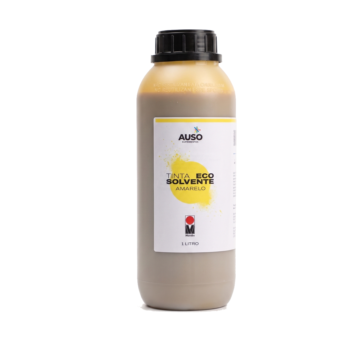 Tinta Eco Solvente Auso By Marabu 1L Alta Duracao Amarela