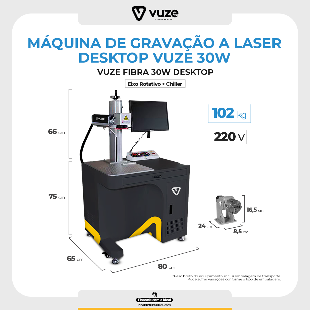 Maquina Vuze Fibra 30W Desktop Seminova